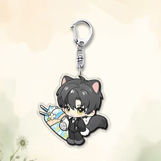 Rafayel Sylus Caleb Love Deepspace Button keychain Merch - 5cm Double-Sided Acrylic Keychain - Zayne, Xavier, Rafayel, Sylus,Caleb