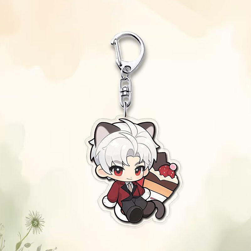 Rafayel Sylus Caleb Love Deepspace Button keychain Merch - 5cm Double-Sided Acrylic Keychain - Zayne, Xavier, Rafayel, Sylus,Caleb