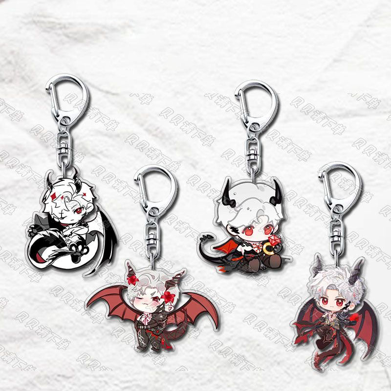 Xavier Rafayel Caleb Love Deepspace button keychain Merch - 5cm Double-Sided Acrylic Keychain - Zayne, Xavier, Rafayel, Sylus,Caleb