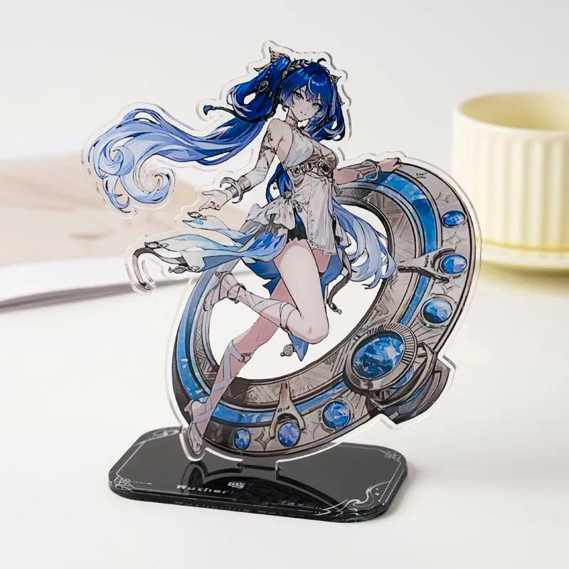 Carlotta Roccia Phoeb Wuthering WuWa Waves Acrylic Standee Merch - 15cm Acrylic Stand Figure for Desk Display - Desktop Decoration, Collection & Gift