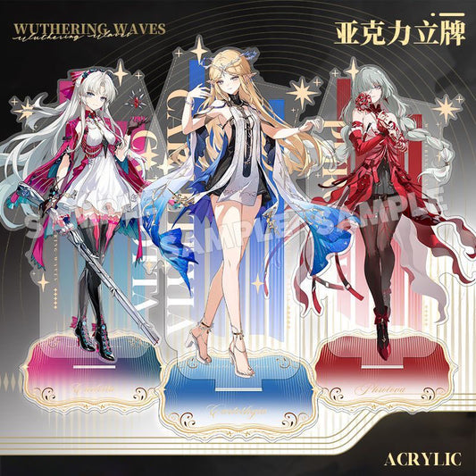 Cartethyia Wuthering WuWa Waves Acrylic Standee Merch - 15cm Acrylic Stand Figure for Desk Display - Desktop Decoration, Collection & Gift