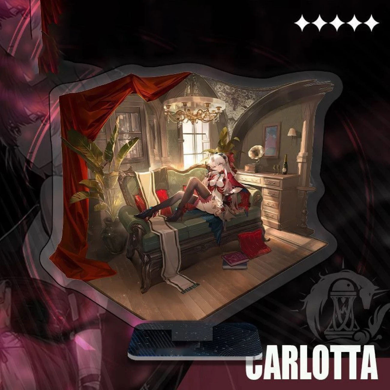 Phrolova Augusta Luno Wuthering WuWa Waves Acrylic Standee Merch - 15cm Acrylic Stand Figure for Desk Display - Desktop Decoration, Collection & Gift