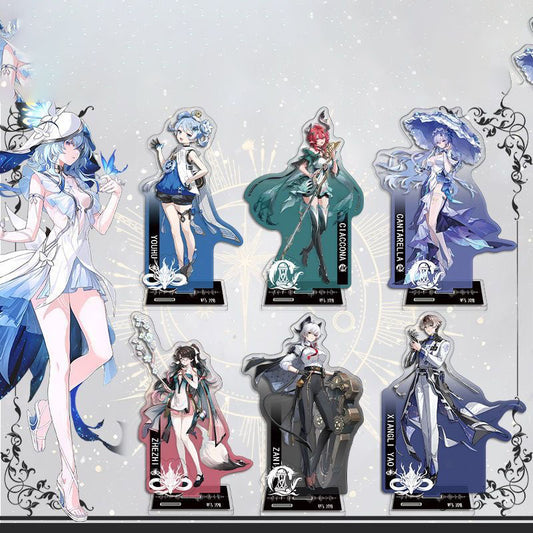 Galbrena Qiuyuan Chisa Lynae Wuthering WuWa Waves Acrylic Standee Merch - 15cm Acrylic Stand Figure for Desk Display - Desktop Decoration, Collection & Gift