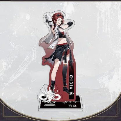 Galbrena Qiuyuan Chisa Lynae Wuthering WuWa Waves Acrylic Standee Merch - 15cm Acrylic Stand Figure for Desk Display - Desktop Decoration, Collection & Gift