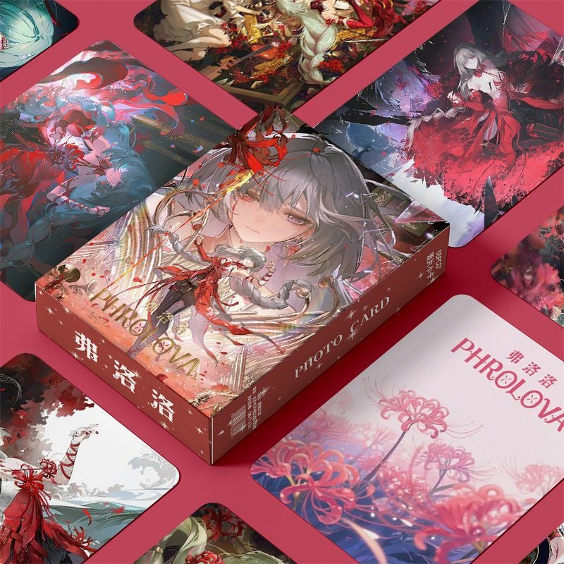 Phrolova Wuthering WuWa Waves Holographic Cards - 50 Pcs Game Character Cards - Ciaccona Cartethyia Lupa Phrolova - Anime Style Collection for Fans and Gamers - Zllada