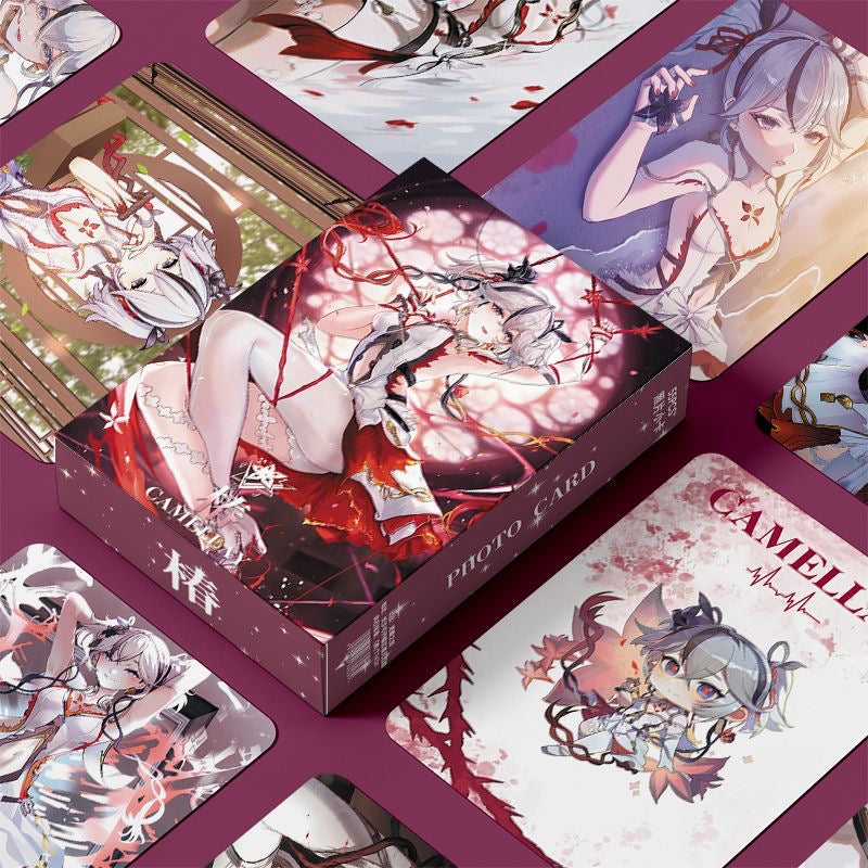 Phrolova Wuthering WuWa Waves Holographic Cards - 50 Pcs Game Character Cards - Ciaccona Cartethyia Lupa Phrolova - Anime Style Collection for Fans and Gamers - Zllada