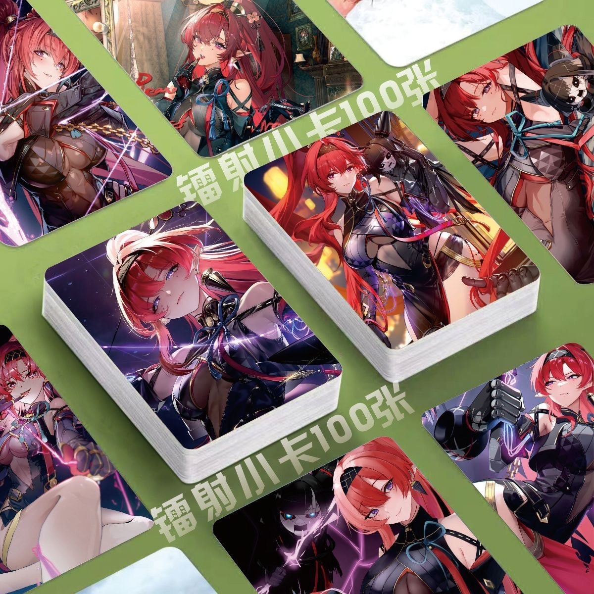 Phrolova Wuthering WuWa Waves Holographic Cards - 50 Pcs Game Character Cards - Ciaccona Cartethyia Lupa Phrolova - Anime Style Collection for Fans and Gamers - Zllada