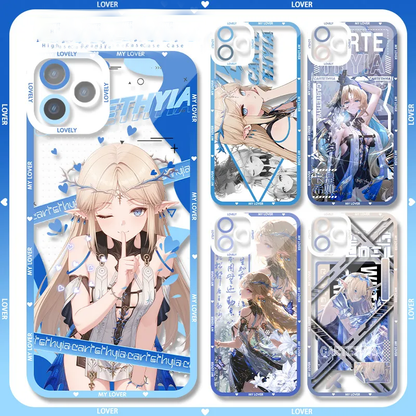 Cartethyia Wuthering WuWa Waves Phone Case  - Transparent Silicone Full Camera Protection All Round Defense Non Slip Cover - Zllada