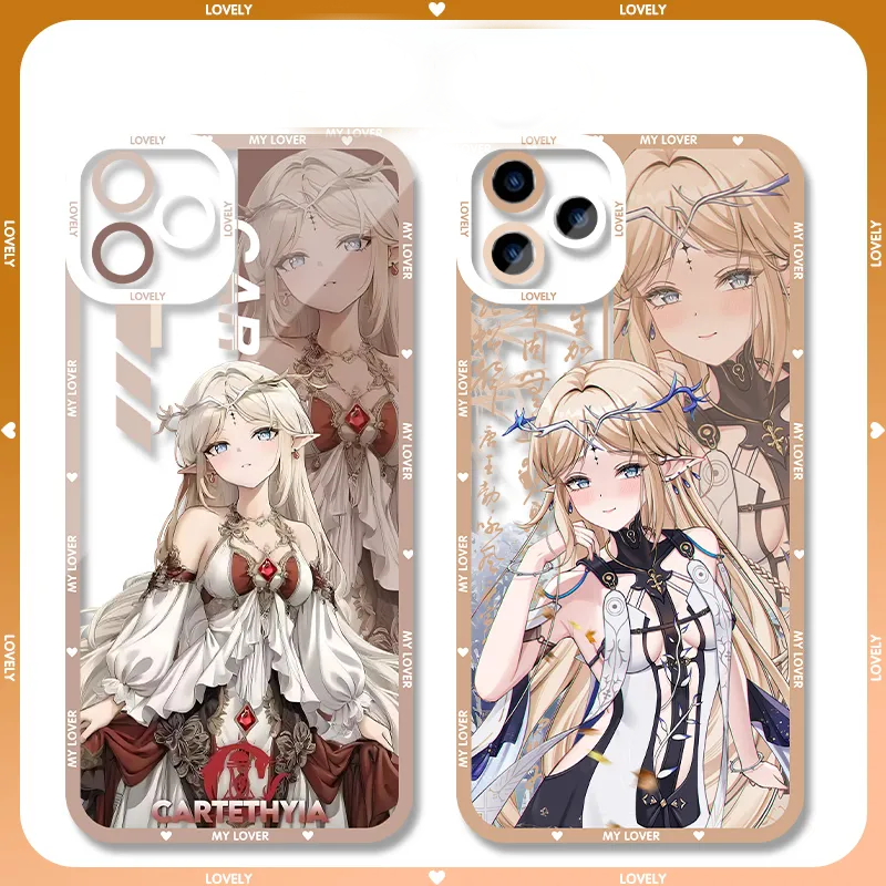 Cartethyia Wuthering WuWa Waves Phone Case  - Transparent Silicone Full Camera Protection All Round Defense Non Slip Cover - Zllada