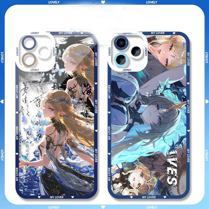 Cartethyia Wuthering WuWa Waves Phone Case  - Transparent Silicone Full Camera Protection All Round Defense Non Slip Cover - Zllada