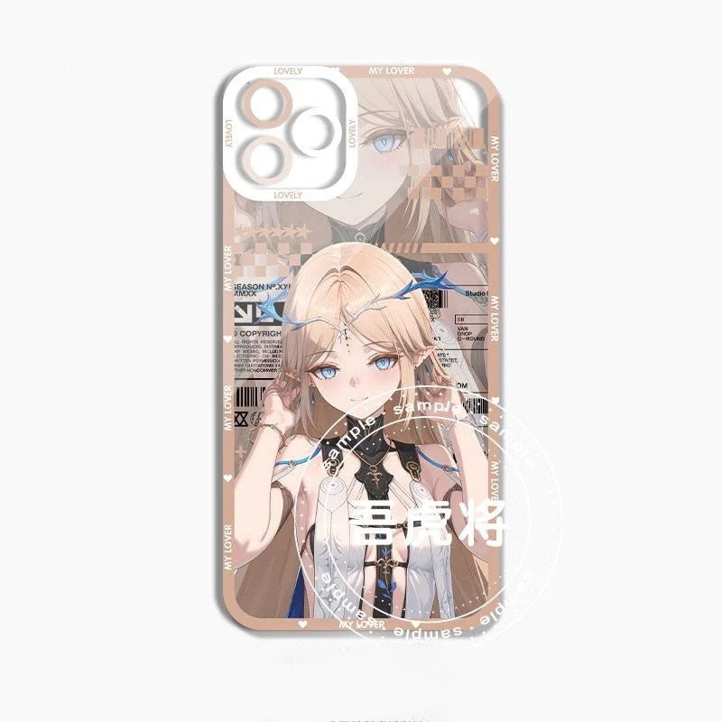 Cartethyia Wuthering WuWa Waves Phone Case  - Transparent Silicone Full Camera Protection All Round Defense Non Slip Cover - Zllada