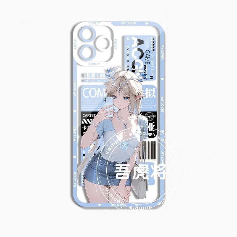 Cartethyia Wuthering WuWa Waves Phone Case  - Transparent Silicone Full Camera Protection All Round Defense Non Slip Cover - Zllada