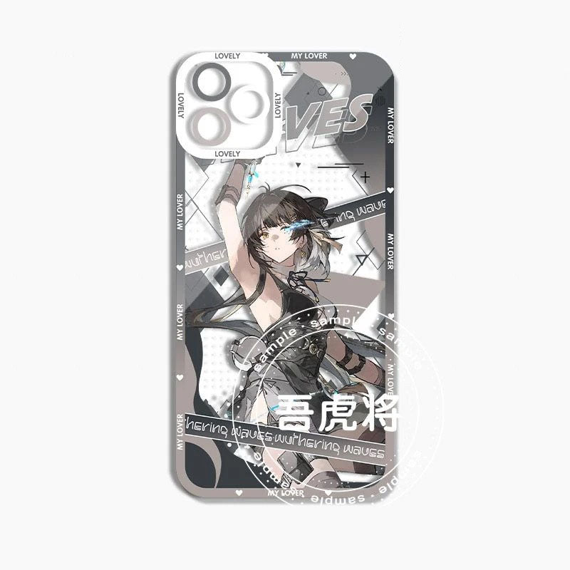 Rover Phrolova Augusta Wuthering WuWa Waves Phone Case  - Transparent Silicone Full Camera Protection All Round Defense Non Slip Cover - Zllada