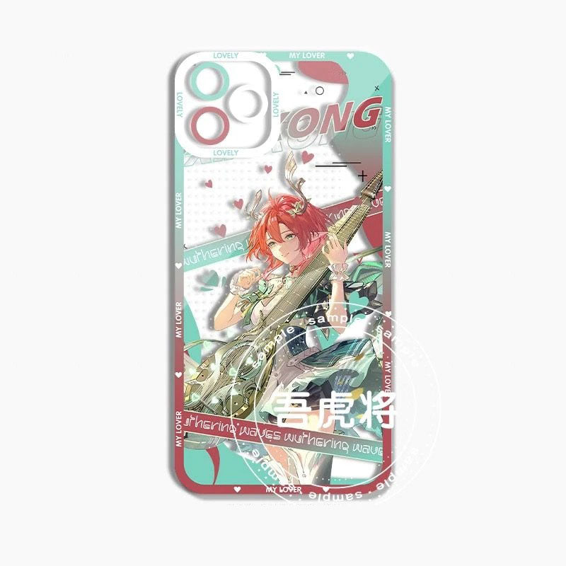Rover Phrolova Augusta Wuthering WuWa Waves Phone Case  - Transparent Silicone Full Camera Protection All Round Defense Non Slip Cover - Zllada