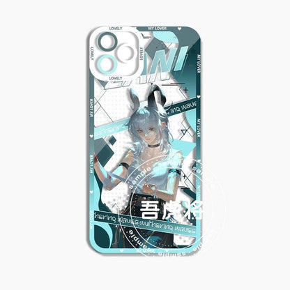 Rover Phrolova Augusta Wuthering WuWa Waves Phone Case  - Transparent Silicone Full Camera Protection All Round Defense Non Slip Cover - Zllada