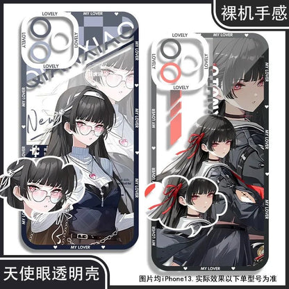 Chisa Wuthering WuWa Waves Phone Case  - Transparent Silicone Full Camera Protection All Round Defense Non Slip Cover - Zllada