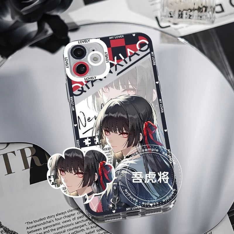 Chisa Wuthering WuWa Waves Phone Case  - Transparent Silicone Full Camera Protection All Round Defense Non Slip Cover - Zllada