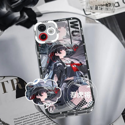 Chisa Wuthering WuWa Waves Phone Case  - Transparent Silicone Full Camera Protection All Round Defense Non Slip Cover - Zllada