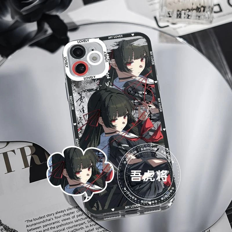 Chisa Wuthering WuWa Waves Phone Case  - Transparent Silicone Full Camera Protection All Round Defense Non Slip Cover - Zllada