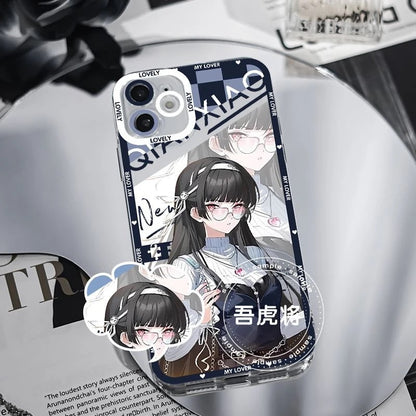 Chisa Wuthering WuWa Waves Phone Case  - Transparent Silicone Full Camera Protection All Round Defense Non Slip Cover - Zllada