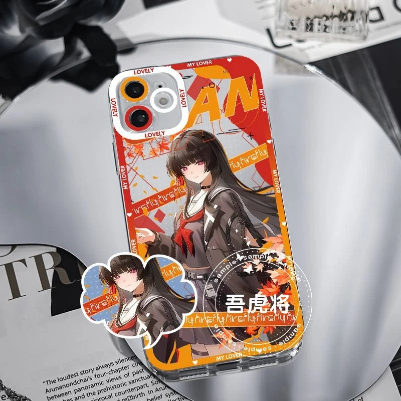 Chisa Wuthering WuWa Waves Phone Case  - Transparent Silicone Full Camera Protection All Round Defense Non Slip Cover - Zllada