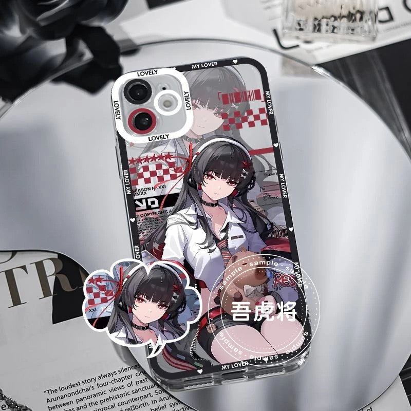 Chisa Wuthering WuWa Waves Phone Case  - Transparent Silicone Full Camera Protection All Round Defense Non Slip Cover - Zllada