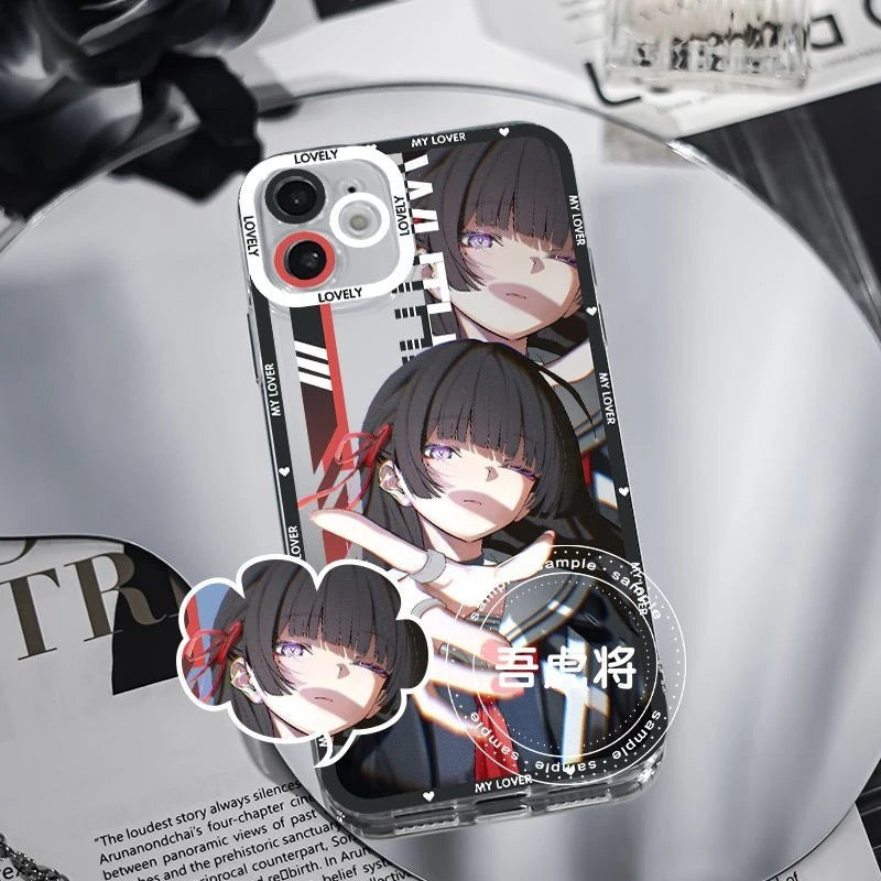 Chisa Wuthering WuWa Waves Phone Case  - Transparent Silicone Full Camera Protection All Round Defense Non Slip Cover - Zllada