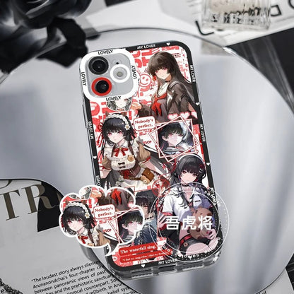 Chisa Wuthering WuWa Waves Phone Case  - Transparent Silicone Full Camera Protection All Round Defense Non Slip Cover - Zllada