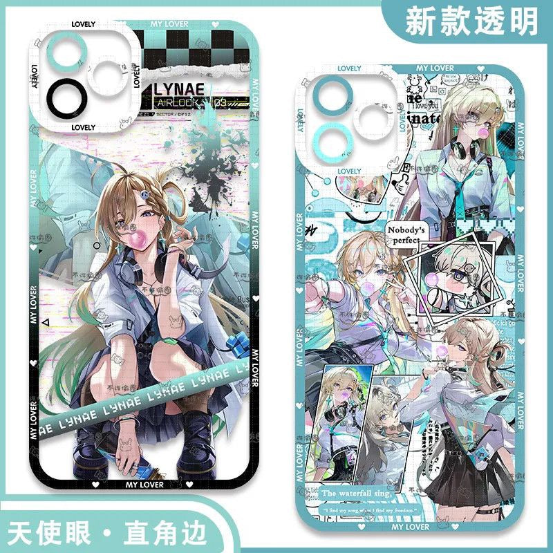 Lynae Wuthering WuWa Waves Phone Case  - Transparent Silicone Full Camera Protection All Round Defense Non Slip Cover - Zllada