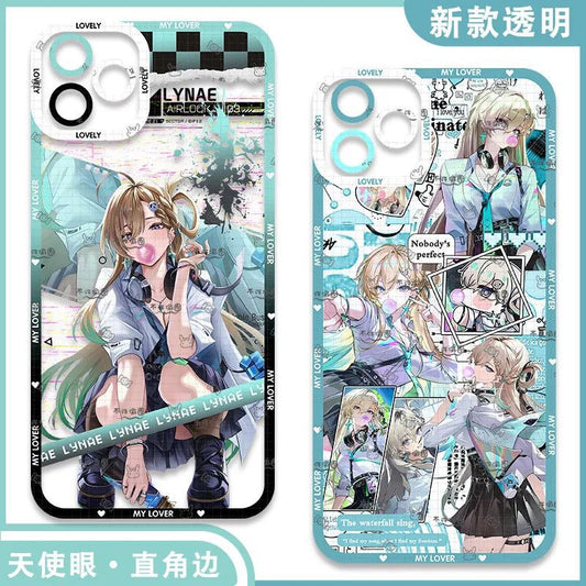 Lynae Wuthering WuWa Waves Phone Case  - Transparent Silicone Full Camera Protection All Round Defense Non Slip Cover - Zllada