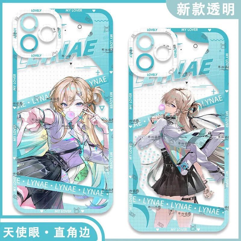 Lynae Wuthering WuWa Waves Phone Case  - Transparent Silicone Full Camera Protection All Round Defense Non Slip Cover - Zllada