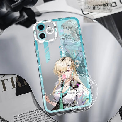 Lynae Wuthering WuWa Waves Phone Case  - Transparent Silicone Full Camera Protection All Round Defense Non Slip Cover - Zllada