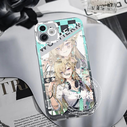 Lynae Wuthering WuWa Waves Phone Case  - Transparent Silicone Full Camera Protection All Round Defense Non Slip Cover - Zllada