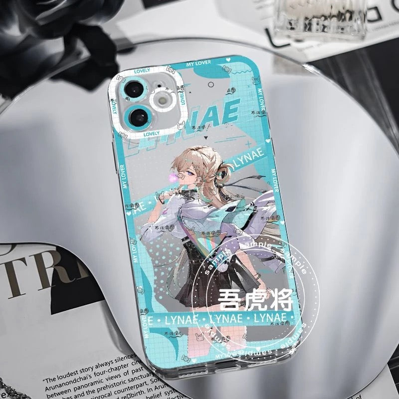 Lynae Wuthering WuWa Waves Phone Case  - Transparent Silicone Full Camera Protection All Round Defense Non Slip Cover - Zllada