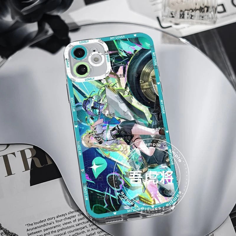 Lynae Wuthering WuWa Waves Phone Case  - Transparent Silicone Full Camera Protection All Round Defense Non Slip Cover - Zllada