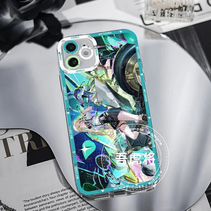 Lynae Wuthering WuWa Waves Phone Case  - Transparent Silicone Full Camera Protection All Round Defense Non Slip Cover - Zllada