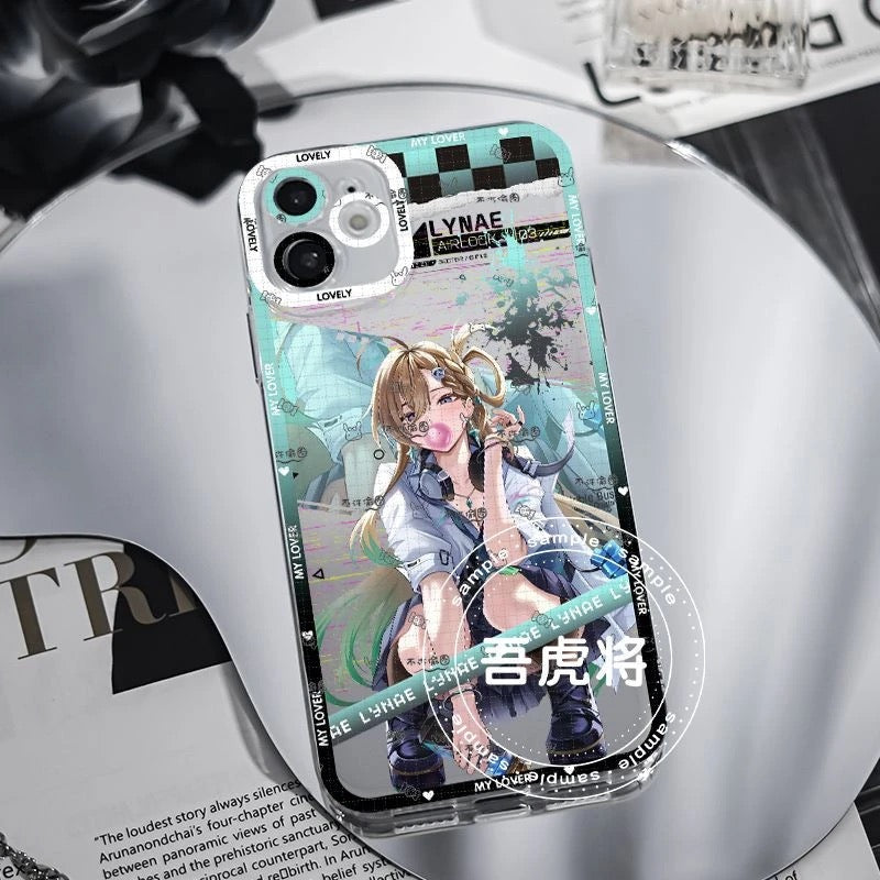 Lynae Wuthering WuWa Waves Phone Case  - Transparent Silicone Full Camera Protection All Round Defense Non Slip Cover - Zllada