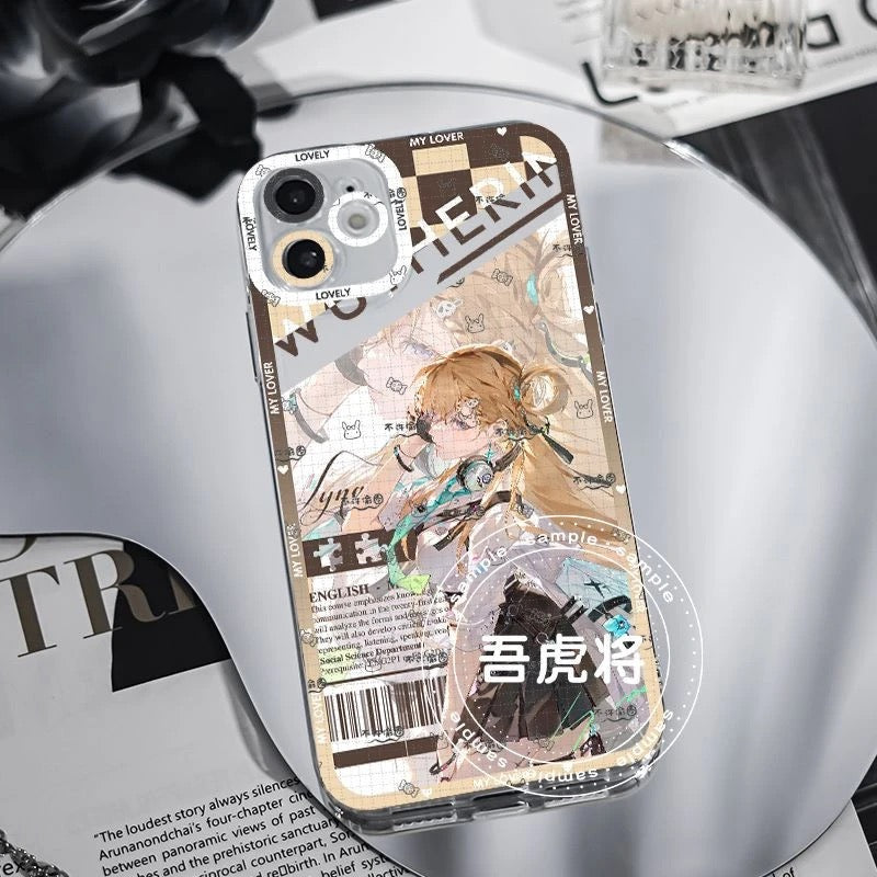 Lynae Wuthering WuWa Waves Phone Case  - Transparent Silicone Full Camera Protection All Round Defense Non Slip Cover - Zllada