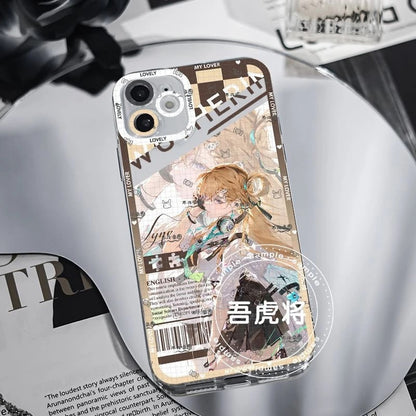 Lynae Wuthering WuWa Waves Phone Case  - Transparent Silicone Full Camera Protection All Round Defense Non Slip Cover - Zllada