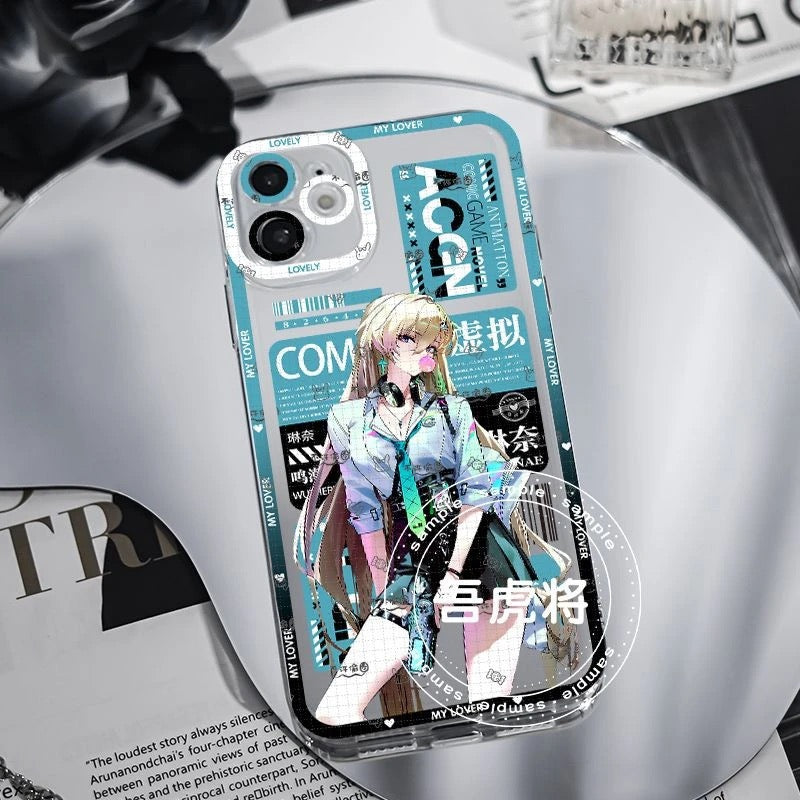 Lynae Wuthering WuWa Waves Phone Case  - Transparent Silicone Full Camera Protection All Round Defense Non Slip Cover - Zllada