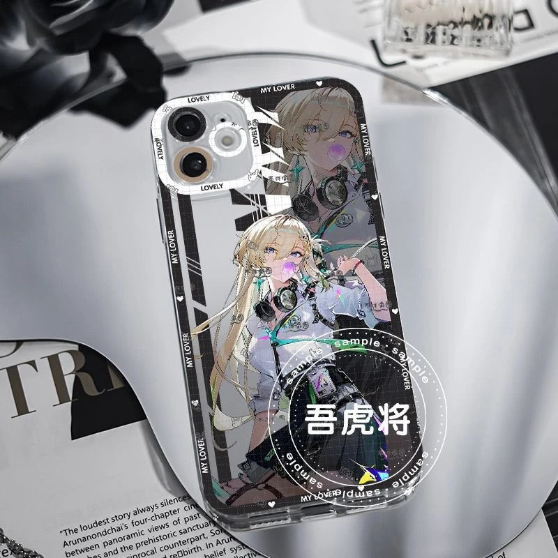 Lynae Wuthering WuWa Waves Phone Case  - Transparent Silicone Full Camera Protection All Round Defense Non Slip Cover - Zllada