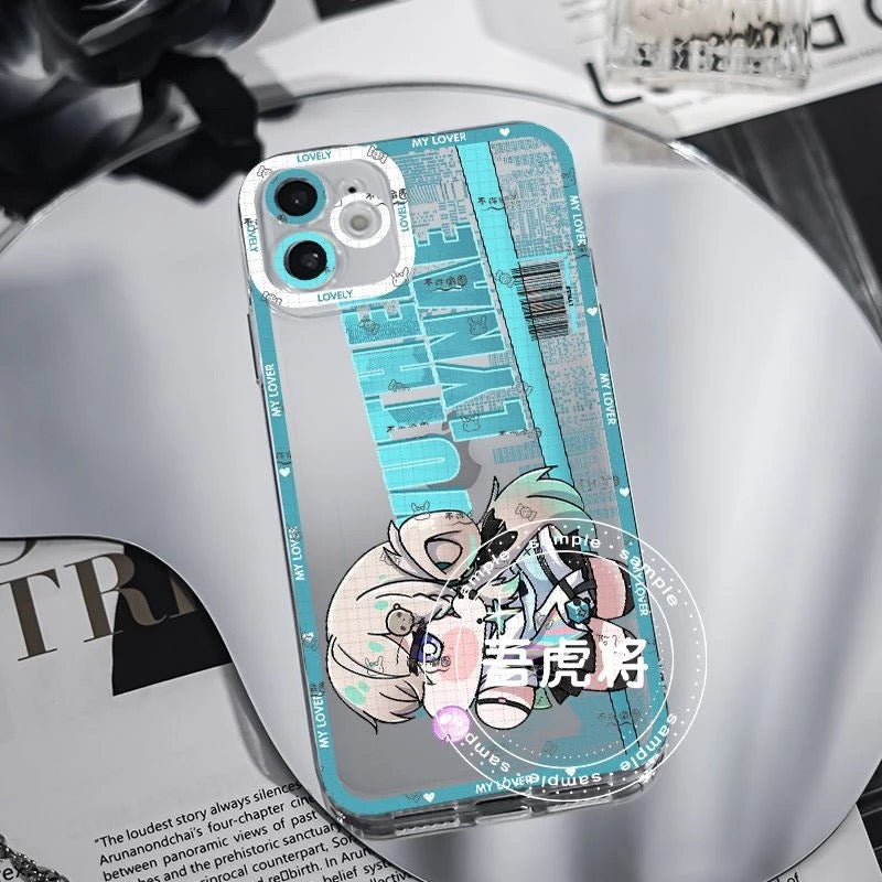 Lynae Wuthering WuWa Waves Phone Case  - Transparent Silicone Full Camera Protection All Round Defense Non Slip Cover - Zllada