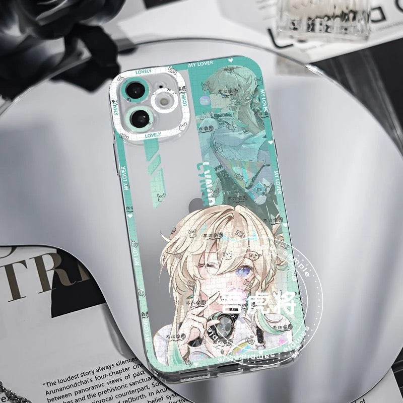 Lynae Wuthering WuWa Waves Phone Case  - Transparent Silicone Full Camera Protection All Round Defense Non Slip Cover - Zllada