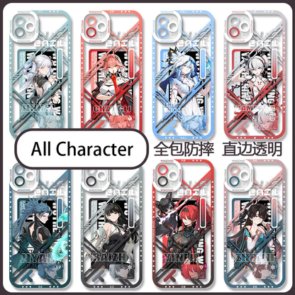 Luno Galbrena Qiuyuan Wuthering WuWa Waves Phone Case  - Transparent Silicone Full Camera Protection All Round Defense Non Slip Cover - Zllada