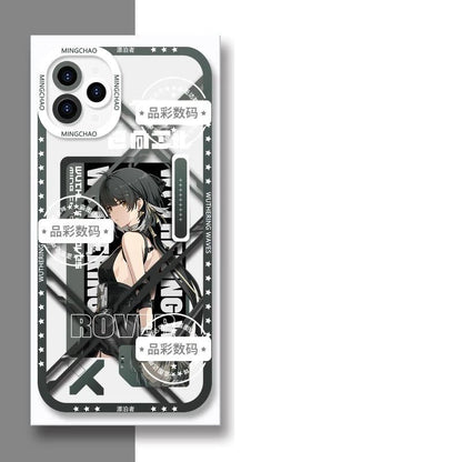 Luno Galbrena Qiuyuan Wuthering WuWa Waves Phone Case  - Transparent Silicone Full Camera Protection All Round Defense Non Slip Cover - Zllada