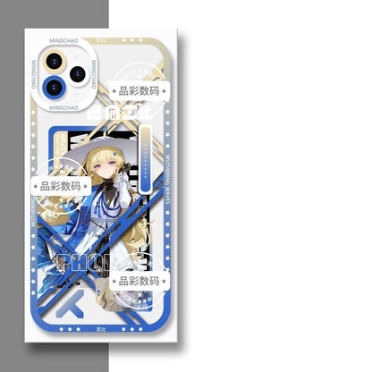 Luno Galbrena Qiuyuan Wuthering WuWa Waves Phone Case  - Transparent Silicone Full Camera Protection All Round Defense Non Slip Cover - Zllada