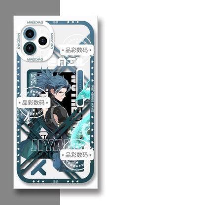 Luno Galbrena Qiuyuan Wuthering WuWa Waves Phone Case  - Transparent Silicone Full Camera Protection All Round Defense Non Slip Cover - Zllada