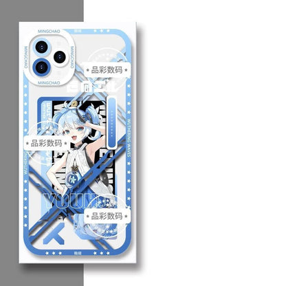 Luno Galbrena Qiuyuan Wuthering WuWa Waves Phone Case  - Transparent Silicone Full Camera Protection All Round Defense Non Slip Cover - Zllada