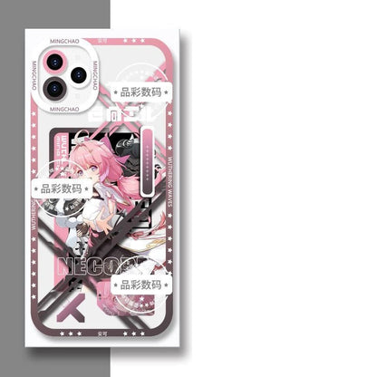 Luno Galbrena Qiuyuan Wuthering WuWa Waves Phone Case  - Transparent Silicone Full Camera Protection All Round Defense Non Slip Cover - Zllada