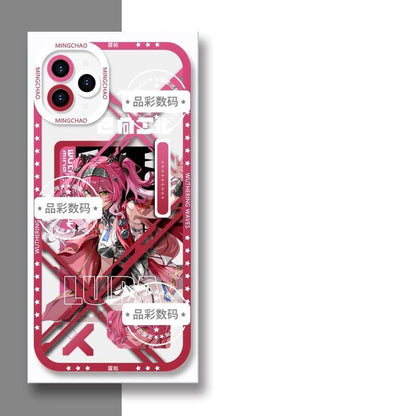 Luno Galbrena Qiuyuan Wuthering WuWa Waves Phone Case  - Transparent Silicone Full Camera Protection All Round Defense Non Slip Cover - Zllada